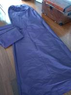 4 gordijnen paars glanzend stof, Ophalen of Verzenden, Gebruikt, 200 cm of meer