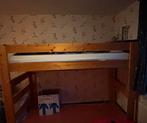 Hoogslaper, grenen gelakt, Ophalen, Gebruikt, Eenpersoons, 160 tot 180 cm