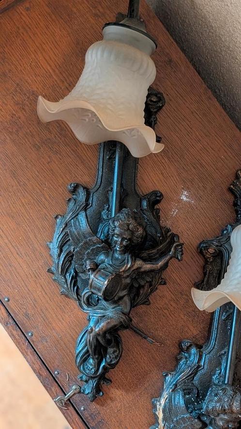 Prachtige antieke wandlampen – Barok/Rococo stijl (set van 2, Antiek en Kunst, Antiek | Lampen, Ophalen of Verzenden
