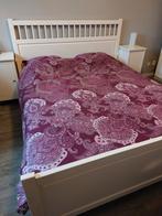 Ikea Hemnes tweepersoonsbed 180x220 cm, Huis en Inrichting, Ophalen, Gebruikt, Wit, Tweepersoons
