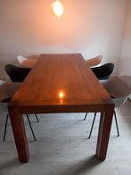 Moet weg: eettafel 240 cm van ontwerper Hans Daalder, 200 cm of meer, 100 tot 150 cm, Modern, Gebruikt