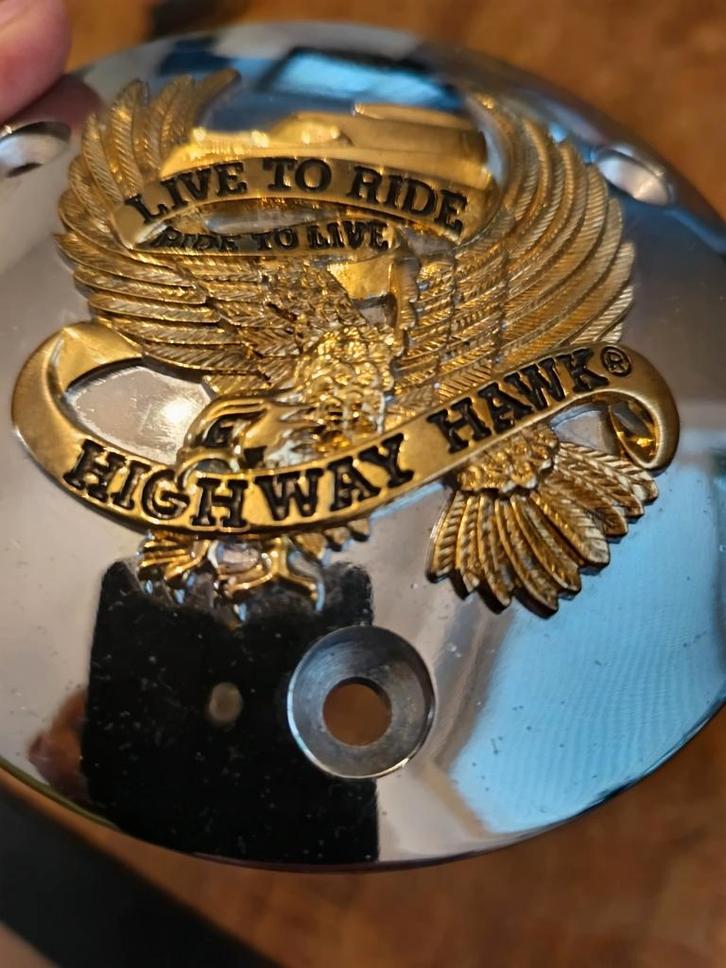 Live to ride ride to live highway hawk derby cover, Motoren, Onderdelen | Harley-Davidson, Ophalen of Verzenden