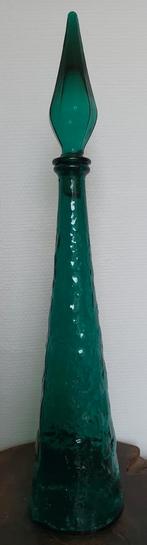 Vintage italiaanse empoli (midden eeuw) groen uniek, Antiek en Kunst, Antiek | Glas en Kristal, Ophalen of Verzenden