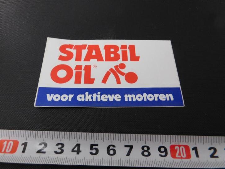 sticker STABIL OIL  voor aktieve motoren, Verzamelen, Stickers, Zo goed als nieuw, Ophalen