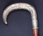Wandelstok met zilveren handvat ( gemerkt ), Antiek en Kunst, Ophalen of Verzenden