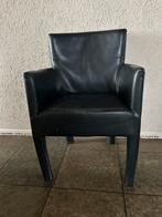 Eetkamer fauteuil, Huis en Inrichting, Ophalen, Zo goed als nieuw, Zwart, Leer