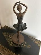 Bronzen, koud geschilderde ballerina, Ophalen of Verzenden