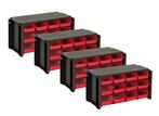 Tayg 312007/4 4 x Stapelbare wandkast met klep - 12 bakken
