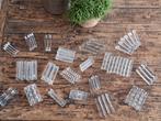 Partij messenleggers van kristal en glas., Antiek en Kunst, Antiek | Glas en Kristal, Ophalen of Verzenden