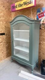 Groene queen ann servies kast, Huis en Inrichting, Ophalen, Met deur(en), 100 tot 150 cm, Queen ann, romantisch, landelijk, vintage, boho