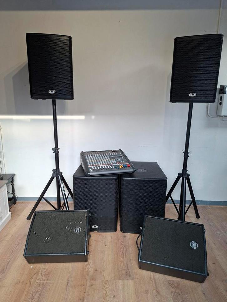 Zeer complete Dynacord PA-set incl. PowerMate 1000-3, Audio, Tv en Foto, Professionele Audio-, Tv- en Video-apparatuur, Gebruikt
