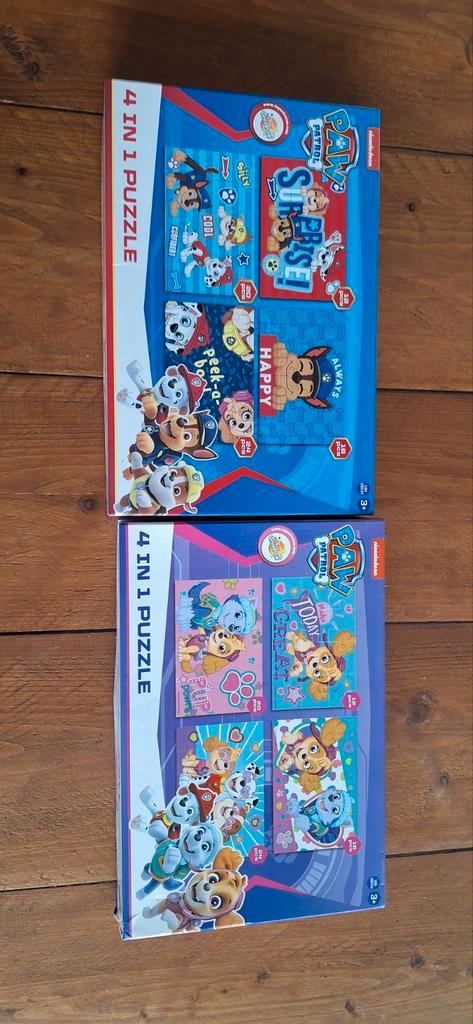 Paw Patrol Puzzels - 4 in 1, Kinderen en Baby's, Speelgoed | Kinderpuzzels, Zo goed als nieuw, 2 tot 4 jaar, 10 tot 50 stukjes