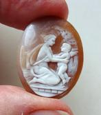 Georgiaanse schelpen camee: Grand Tour ca. 1820, Sieraden, Tassen en Uiterlijk, Antieke sieraden, Ophalen of Verzenden, Overige materialen
