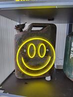 Neon Smiley led lamp vintage metalen jerrycan happy uniek, Ophalen, Nieuw, Stoer uniek vintage
