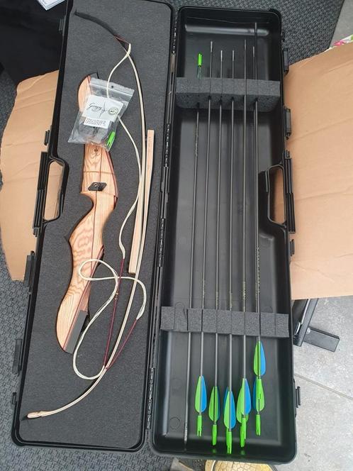 Recurve Boog Set met Pijlen & Koffer, Sport en Fitness, Handboogschieten, Nieuw, Recurveboog, Ophalen