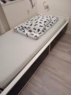 1 persoons bed met 2 lades, Huis en Inrichting, 90 cm, Eenpersoons, Wit, Zo goed als nieuw