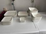 Serviesset 40 delig wit vierkant, Huis en Inrichting, Keuken | Servies, Ophalen, Zo goed als nieuw, Effen, Porselein
