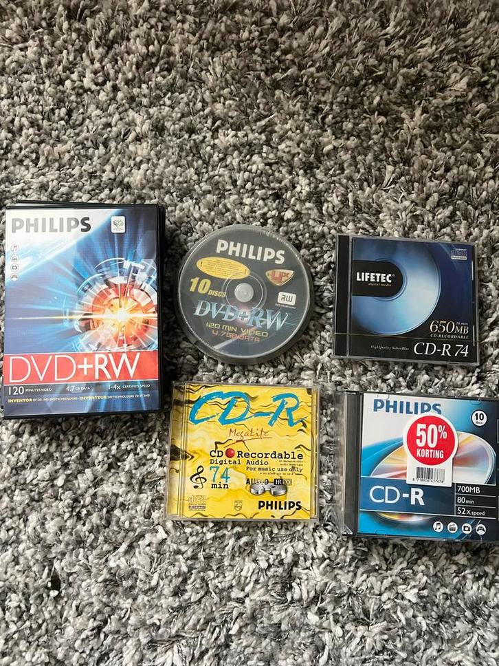 DVD-RW en CD-R Opname Media - Diverse merken, Computers en Software, Beschrijfbare discs, Gebruikt, Dvd, Herschrijfbaar, Ophalen of Verzenden