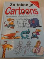 Zo teken je cartoons - Leer stap voor stap!, Ophalen of Verzenden, Zo goed als nieuw, Tekenen en Schilderen, Geschikt voor kinderen