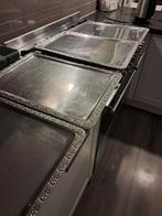 9 mooie zware dienbladen rvs met decor zijkant, Ophalen of Verzenden, Nieuw, Overige materialen, Overige stijlen
