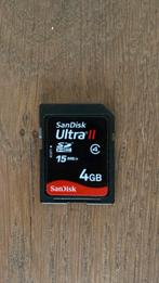 SanDisk geheugenkaart Ultra 4GB, Audio, Tv en Foto, Ophalen of Verzenden, Fotocamera, Zo goed als nieuw