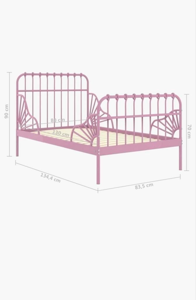 Bijna nieuw kinderbedje, Kinderen en Baby's, Kinderkamer | Bedden, Zo goed als nieuw, Minder dan 140 cm, 70 tot 85 cm, Matras