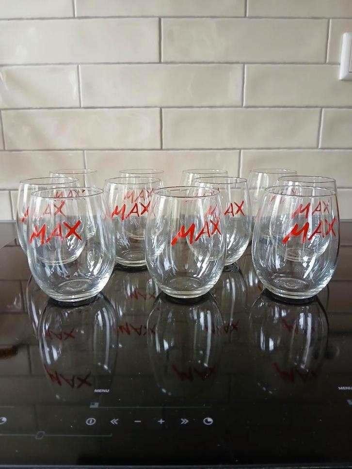 MAX fruitbierglazen, van der Ghinste brouwerij (11), Verzamelen, Biermerken, Zo goed als nieuw, Glas of Glazen, Ophalen of Verzenden
