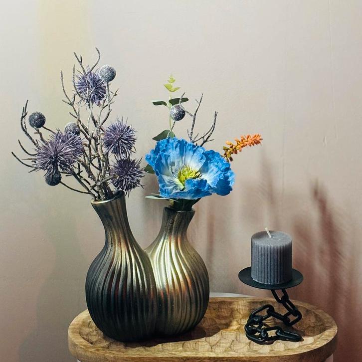 Nieuw! Tafel decoratie set / set op mango houten plateau, Huis en Inrichting, Woonaccessoires | Overige, Nieuw, Ophalen of Verzenden