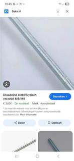 Draadeinden m8, Doe-het-zelf en Verbouw, Ophalen, Nieuw, Bouten of Moeren
