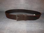 Mooie bruine leren riem met een vierkante gesp, 80 tot 90 cm, Verzenden, Echt leder, Nieuw