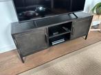 Tv meubel staal industrieel, Huis en Inrichting, Kasten | Televisiemeubels, Ophalen, Zo goed als nieuw, Minder dan 100 cm, Metaal