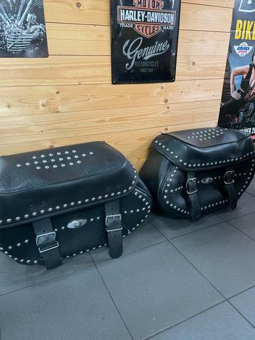 Harley Davidson Leder Tassen - Gebruikt beschikbaar voor biedingen