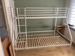Wit Metalen 3 persoons Stapelbed 90x200, Ophalen, Gebruikt, 90 cm, 160 tot 180 cm