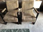 2 leuke fauteuils industrieel, Huis en Inrichting, Fauteuils, Ophalen, Zo goed als nieuw, 75 tot 100 cm, 50 tot 75 cm
