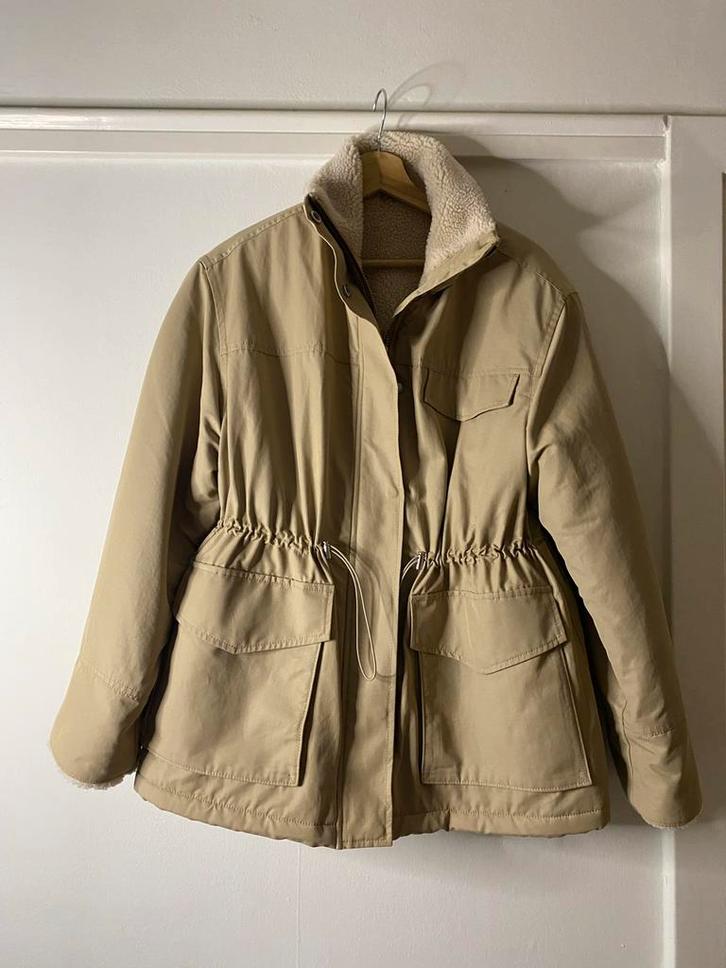 &Other Stories gevoerde jas met teddy voering | Maat 36, Kleding | Dames, Jassen | Winter, Nieuw, Maat 36 (S), Beige, Verzenden