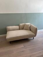 Linkszijdige chaise longue bouclé lichtbeige, Huis en Inrichting, Ophalen, Hout, Tweepersoons, Zo goed als nieuw