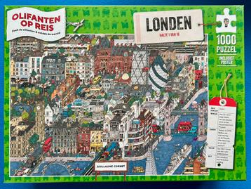 Olifanten op reis “Londen” 1000 stukjes NIEUW beschikbaar voor biedingen