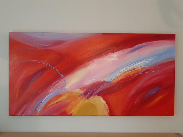 Abstract schilderij van Dorine van Laak-Hendrikx, Antiek en Kunst, Kunst | Schilderijen | Abstract, Ophalen