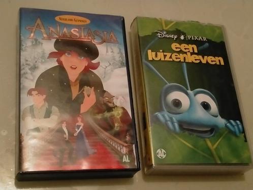 2 videobanden, Cd's en Dvd's, Dvd's | Tekenfilms en Animatie, Gebruikt, Alle leeftijden, Ophalen