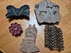5 soorten batik stempels, Hobby en Vrije tijd, Stempelen, Ophalen of Verzenden, Gebruikt, Houten stempel