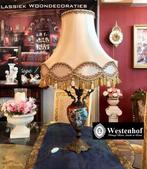 Groot brocante tafellamp porselein limoges antieke barok, Ophalen of Verzenden