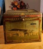 Oude King blikken doos met vliegtuig, Ophalen of Verzenden