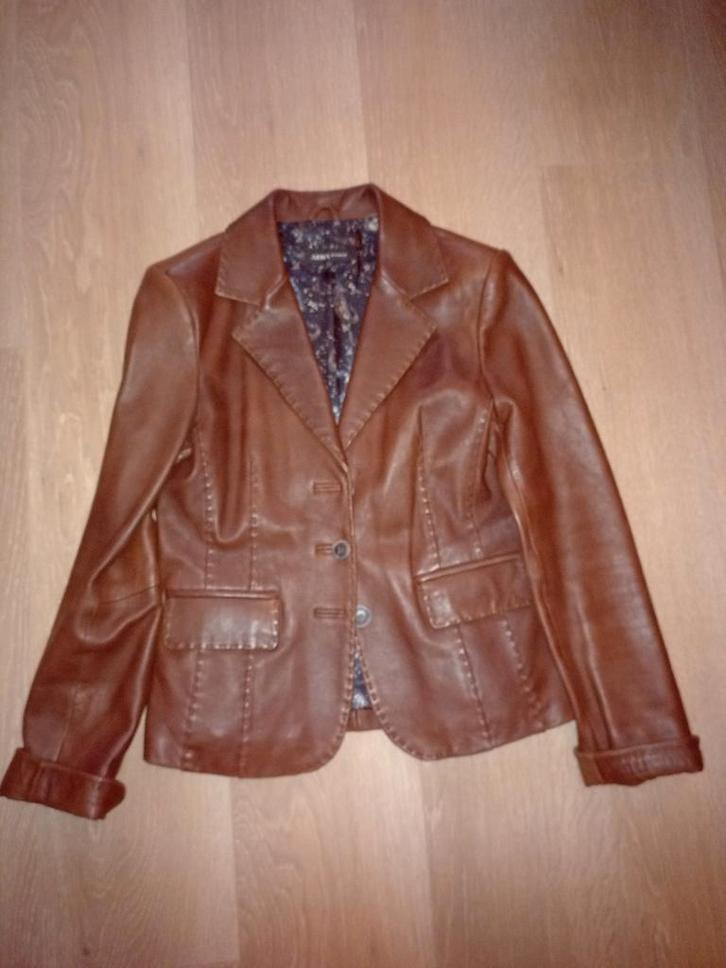 ARMA Blazer in nappa cognac, Kleding | Dames, Dames-kledingpakketten, Zo goed als nieuw, Maat 38/40 (M), Ophalen of Verzenden