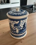 Blond Amsterdam Delfts Blauw Koekjespot, Gebruikt, Porselein of Keramiek, Schaal, Rond