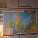 Vintage schoolplaat - De landen om de Noordzee, Ophalen, Aardrijkskunde