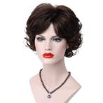 Moderne pruik kort krullend haar medium bruin kleur 6, Sieraden, Tassen en Uiterlijk, Uiterlijk | Haarverzorging, Verzenden, Nieuw