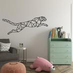 Geometrische Cheetah Muur Wand Decoratie van 3mm Staal, Huis en Inrichting, Ophalen of Verzenden, Nieuw
