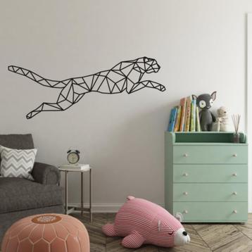 Geometrische Cheetah Muur Wand Decoratie van 3mm Staal beschikbaar voor biedingen