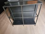 VITTSJÖStellingkast, ikea, zwartbruin/glas,, Huis en Inrichting, Ophalen of Verzenden, Zo goed als nieuw
