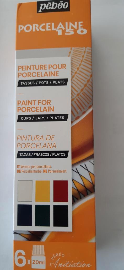 Pebeo porseleinverf set 6x20 ml basis kleuren, Hobby en Vrije tijd, Schilderen, Nieuw, Overige typen, Ophalen of Verzenden